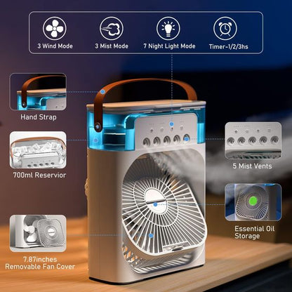 Fresh Air Mini: Ventilador 3 en 1 con LED